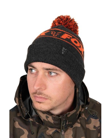 FOX BERRETTO BOBBLE BLACK-ORANGE NEW
