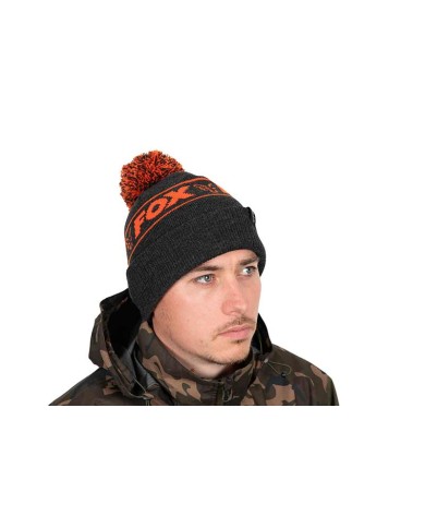 FOX BERRETTO BOBBLE BLACK-ORANGE NEW