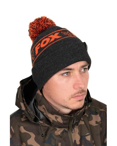FOX BERRETTO BOBBLE BLACK-ORANGE NEW